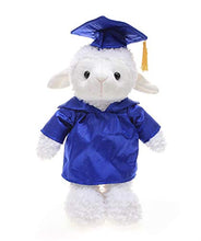 Load image into Gallery viewer, Plushland Sheep Plush Stuffed Animal Toys Present Gifts for Graduation Day, Personalized Text, Name or Your School Logo on Gown, Best for Any Grad School Kids 12 Inches(Royal Cap and Gown)
