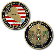 Load image into Gallery viewer, Persian Gulf War/Desert Storm Veteran Challenge Coin
