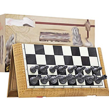 Load image into Gallery viewer, LTCTL Magnetic Travel Chess Set with Folding Chess Board Storage Bag for Pieces Travel Chess Board Suitable for Beginners (Size : X- Large)
