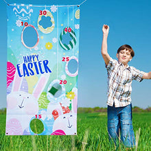 Load image into Gallery viewer, Easter Bunny Sandbag Game Throwing Flag Easter Bunny Bean Bag Toss Game Supply for Easter Party Supplies Outdoor Family Games for Easter Party
