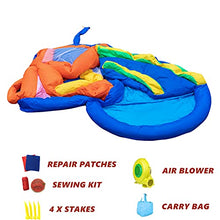 Load image into Gallery viewer, Tawesedi Inflatable Bounce House 11.2 L x 7.8 W x 5.9 H ft Bouncy Castle with Air Blower, Curve Slide for Kids Jumping Castle with Water Pool

