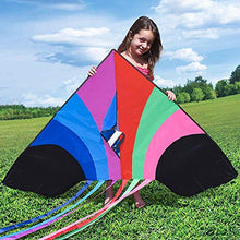 Load image into Gallery viewer, Stoie&#39;s Huge Rainbow Kite for Kids and Adults-1.6M Wide-100 Meter String-Rainbow Color-Built to Last
