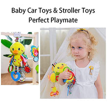 Load image into Gallery viewer, D-KINGCHY Baby Car Toys Stroller Plush Toy Animal Stuffed Hanging Rattle Toys Newborn Crib Bed Around Toy with Teether Rattle Sound for 0-3 Years Old (Duck)

