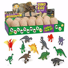 Load image into Gallery viewer, HSTD Dozen Dino Eggs Dig Kit ?Easter Egg Toys for Kids ?Break Open 12 Unique Large Surprise Dinosaur Filled Eggs &amp; Discover 12 Cute Dinosaurs. Archaeology Science Crafts Gifts for Boys &amp; Girls
