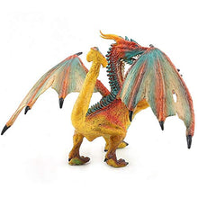 Load image into Gallery viewer, Realistic Dragon Model Plastic Flying Dragon Figurines Gifts for Collection. Realistic Hand Painted Toy Figurine for Ages 3 and Up (Flame-Breathing Dragon-B)
