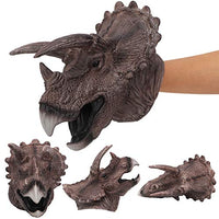 Smooth Soft Material Non-Toxic Eco-Friendly Animal Head Hand Puppet, Simulation Hand Puppet, for Dinosaur Lovers
