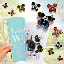 Load image into Gallery viewer, HLARTNET Magic Wind Up Flying Butterfly Halloween Surprise - Rubber Band Powered Butterfly in The Book Wind Up Butterfly Toy for Card Surprise Gift or Party Playing (6 PCS)
