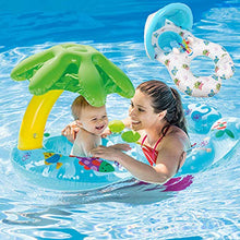 Load image into Gallery viewer, Swimming Circle Ring Child Beach Swimming Pool Accessories Inflatable Parent Baby Float Circle Toy White
