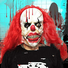 Load image into Gallery viewer, JQWGYGEFQD Scary Devil Redhead Clown Mask Dress Up Scary Prop Halloween Face Mask Halloween Party Rubber Latex Animal mask, Novel Ha
