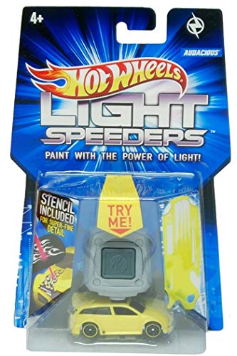 2011 Hot Wheels Light Speeders - Audacious (Yellow) with Light and Stencils