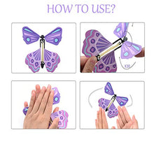 Load image into Gallery viewer, JUNBESTN Magic Flying Butterflies 18 Pack Wind Up Fairy Flying Toy Surprise Cards Party Favor for Kids Classroom School Easter Stuffers Birthday Greeting Card Stocking Stuffers
