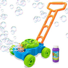 Load image into Gallery viewer, ArtCreativity Bubble Lawn Mower - Electronic Bubble Blower Machine - Fun Bubbles Blowing Push Toys for Kids - Bubble Solution Included - Birthday Gift for Boys, Girls, Toddlers
