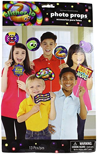 amscan 3900143 Slither.io Photo Prop Kit, Party Favor 12 per Package