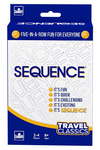 Travel Classics: Sequence - The Exciting Game of Strategy in A Compact Travel Version by Goliath, White