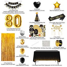 Load image into Gallery viewer, 80th Birthday Decorations for Women Or Men, 80 Year Old Birthday Party Supplies Gifts for Her Him Including Happy Birthday Banners, Fringe Curtains, Tablecloth, Photo Props, Foil Balloons, Sash
