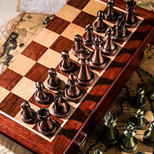 Load image into Gallery viewer, ZHLFDC Travel Chess Board Set Folding Travel Chess Board, Standard Board Set, European-Style Decoration Gift, Beginner Chess Set Suitable for Children and Adults
