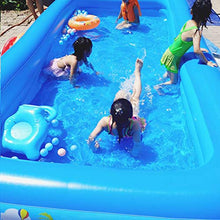 Load image into Gallery viewer, Inflatable Family Swimming Pool, Inflatable Pool for Kiddie, Kids, Adults, Toddlers, Infant, Oversized Blow Up Lounge Pools, for Kids, Adults, Baby, Children,Blue_428x220x60cm
