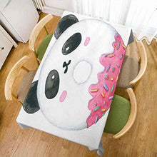 Load image into Gallery viewer, HOSNYE Watercolor Panda Donuts Tablecloth Indoor/Outdoor Cute Food Kids Hobby Table Cover for Buffet Table, Parties, Holiday Dinner, Wedding 60x84 inch
