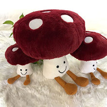 Load image into Gallery viewer, Ukadou Cute Mushroom Pillow, 3D Creative Stuffed Plush Mushroom Pillow Plush Toys Red (10inch)
