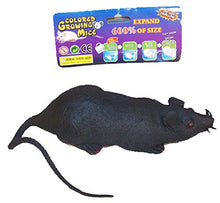 Load image into Gallery viewer, 4 Bulk LOT Large Black Growing Fake Toy Rat / Mice - Novelty Play Mouse When Put in Water It Starts to Grow up to 600 Percent Bigger
