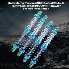Load image into Gallery viewer, RC Shock Damper, 4pcs 1/10 Metal RC Shock Abosorber with Spare Springs Compatible with TRX4 SCX10 D90(110mm)
