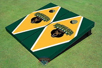 Baylor University Bear Head Yellow and Hunter Green Matching Diamond Cornhole Boards