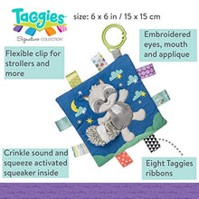 Load image into Gallery viewer, Taggies Soothing Sensory Crinkle Me Toy with Baby Paper and Squeaker, Harley Raccoon, 6.5 x 6.5-Inches
