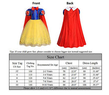 Load image into Gallery viewer, Jurebecia Little Girls Princess Costume Dress Up Toddler Birthday Party Fancy Dresses (Red Cape Style+headband+crown+wand, 3T(2-3 Years))
