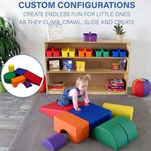 Load image into Gallery viewer, FDP SoftScape Playtime and Climb Multipurpose Soft Foam Playset for Infants and Toddlers; Little Builders and New Crawlers Learn Gross Motor Skills at Home or Daycare (6-Piece) - Contemporary/Purple
