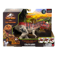 Load image into Gallery viewer, Jurassic World Camp Cretaceous Roar Attack Ceratosaurus Dinosaur Action Figure, Toy Gift with Strike Feature and Sounds
