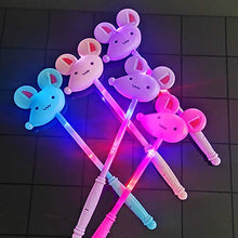 Load image into Gallery viewer, BARMI 5Pcs Kids Toy Glowing Cartoon Mouse Colorful Flashing Magic Stick Wand Gifts,Perfect Child Intellectual Toy Gift Set
