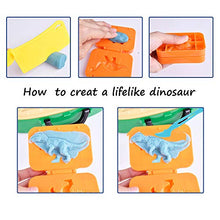 Load image into Gallery viewer, Deardeer Play Dough Dinosaur Set Clay Dino World Pretend Play Toy Dough and Moulds in a Portable Case with Wheels for Kids - 26PCS
