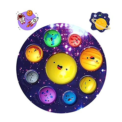 Lamvpker Planet Dimple Solar System Fidget Toy for Kids Galaxy Outer Space Dimple Fidget Christmas Birthday Gifts Party Supplies Educational Toys Stress Relief Anti-Anxiety ADHD