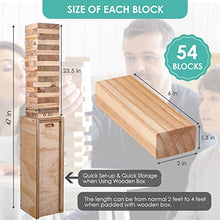 Load image into Gallery viewer, CELETOY Giant Stacking Game, Quick Set-up &amp; Quick Storage Block Wooden Tower Game Set with Carrying Bag and Tumble Tower Box for Kids, Adults and Family, Lawn Games Backyard Outdoor
