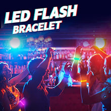 Load image into Gallery viewer, FANL LED Wristband, Light Up Bracelets LED Armbands, Flashing Sports Wristband Pack of 8 Glow in The Dark Party Supplies for Concerts, Festivals, Sports, Parties, Night Events
