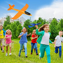 Load image into Gallery viewer, VCOSTORE 2 Pack Foam Airplanes,17.3&quot; Large Throwing Foam Glider Plane,2 Flight Mode Flying Styrofoam Toys Gifts for Kids Boys Girls 3 4 5 6 7 8 9 10 11 12 Years Old

