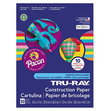 Load image into Gallery viewer, Tru-Ray Construction Paper, Sulphite, 9 x 12, Holiday Red, 50 Sheets
