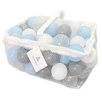 Wonder Space Soft Pit Balls, Chemical-Free Crush Proof Plastic Ocean Ball, BPA Free with No Smell, Safe for Toddler Ball Pit/ Kiddie Pool/ Indoor Baby Playpen, Pack of 100 (Mixed - Sky Blue)