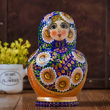 Load image into Gallery viewer, Teri Matryoshka Russian Matryoshka 10-Layer Boutique Paint Air-Dried Basswood Handmade Decoration Toy Matryoshka Doll Nesting Dolls (Color : Blue)
