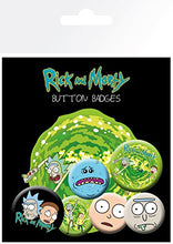 Load image into Gallery viewer, GB eye LTD BP0694 , Rick and Morty, Characters, Badge Pack, Aluminum, Multi-Colour, 14 x 0.3 x 10 cm
