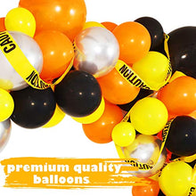 Load image into Gallery viewer, Construction Party Balloon Garland Kit, 120 Pack Orange Black Yellow Balloons Garland Kit for Construction Quarantine Birthday Party Decorations

