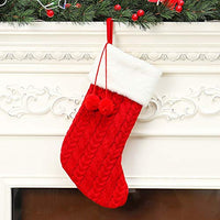 XYYSDJ Christmas Ornaments Knitted Wool Thick White Hair Socks Hotel Home Christmas Socks (Color : Green)