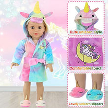 Load image into Gallery viewer, Ecore Fun 18 inch Girl Doll Clothes and Doll Sleeping Bag Set -Unicorn-Nightgown with Matching Sleepover Masks &amp; Pillow -Dolls Accessories for Kids-Best Gifts
