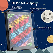 Load image into Gallery viewer, Pin Art Sculpture Pin Art Board, Plastic Sturdy Novel 3D Pin Art, Pin Art Toy, for Home Office(Large black)
