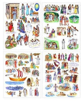 13 Jesus Bible Stories Parables Miracles Birth Crucifixion - Felt Figures for Flannel Board- You Cut Felt