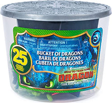 Load image into Gallery viewer, Dragons, The Hidden World, Bucket with Dragons and Vikings, 25 Characters to Collect, 4 cm Tall, from 4 Years and up

