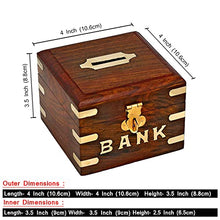 Load image into Gallery viewer, Ajuny Premium Wooden Collectibles Small Square Piggy Bank Gift for Boys and Girls Size 4x4x3 Inches

