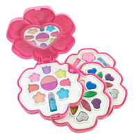 Liberty Imports Petite Girls Flower Shaped Cosmetics Play Set - Fashion Makeup Kit for Kids