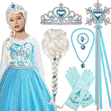 Load image into Gallery viewer, G.C Princess Wig Girls Braid Accessories with Princess Wand Necklace Ring Kids Gift Toy Play Dress Up Jewelry Costume Accessories for Toddler Girls
