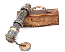 Load image into Gallery viewer, 17&quot; Captain Brass Telescope/Pirate Telescope with Leather Case
